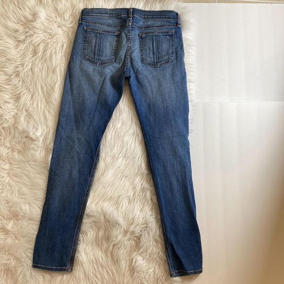Rag & Bone skinny mid rise ripped Whiskered jeans size 28 - Picture 3 of 9